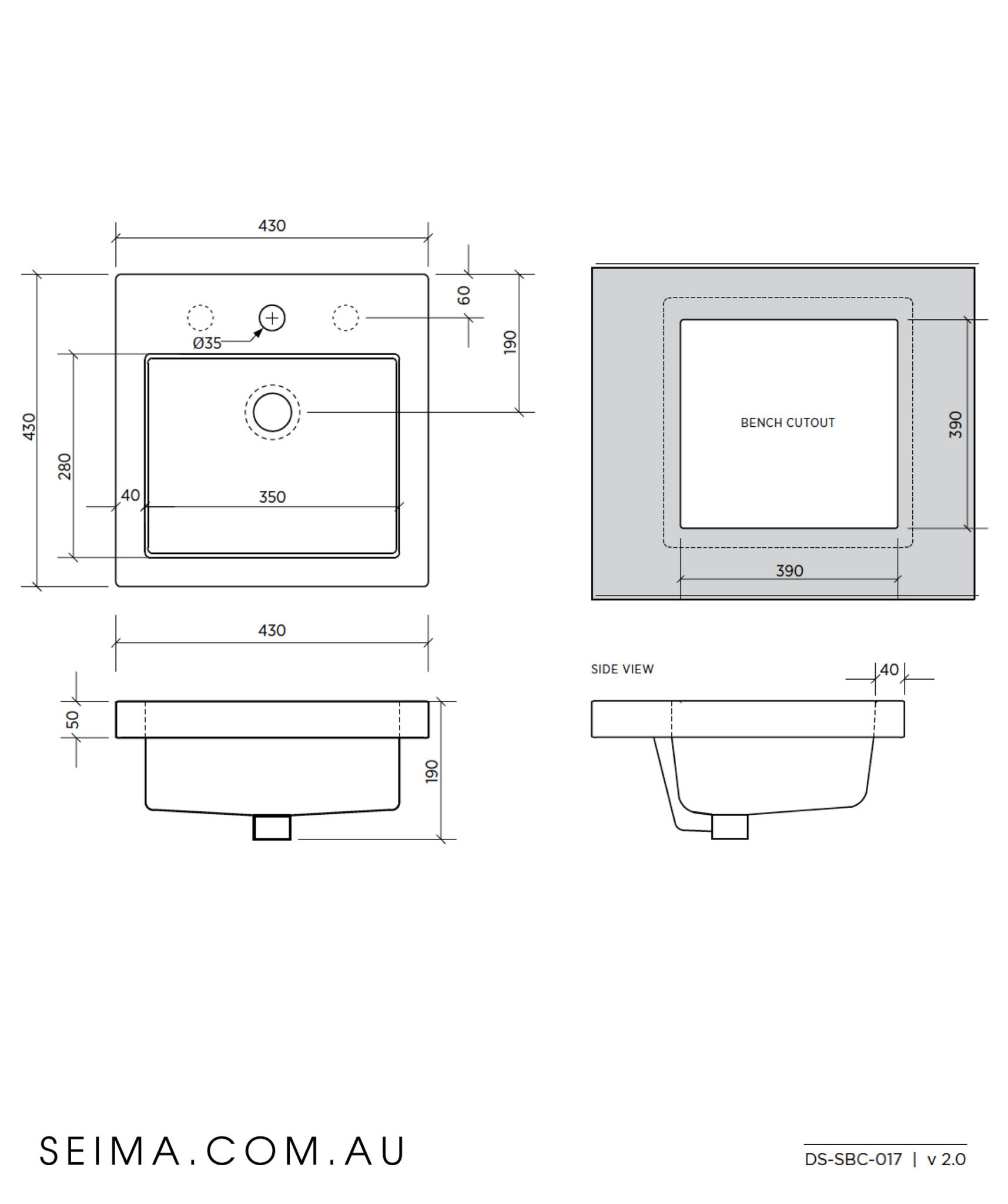 Kyra 017 Inset Basin