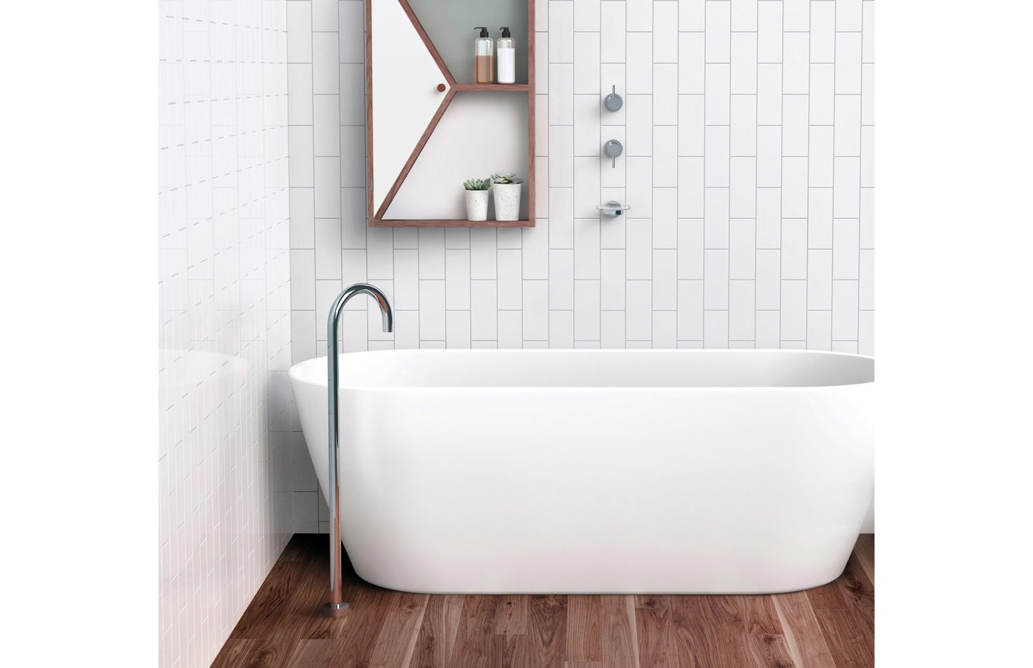 Vivid Floor Mounted Bath Outlet 940mm Phoenix Tapware