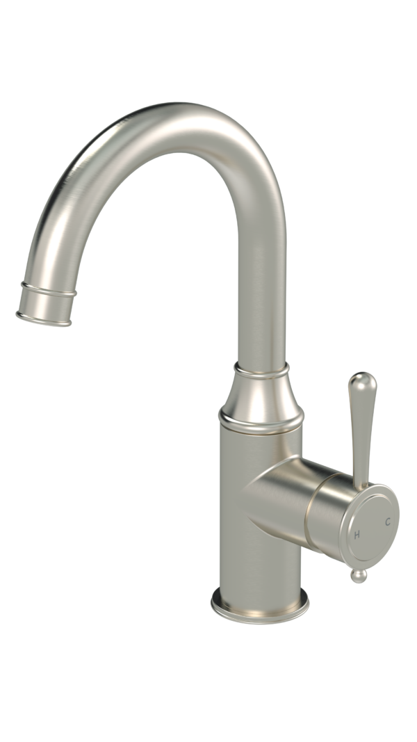 Harrington Tall Basin Mixer Brushed Nickel