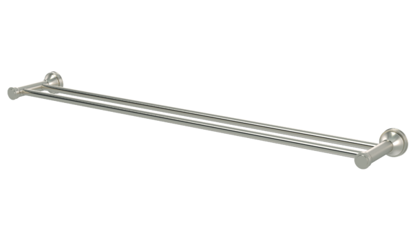 Harrington Double Towel Rail 75cm Brushed Nickel