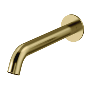 Axus Round Wall Mounted Spout 220mm Brushed Brass