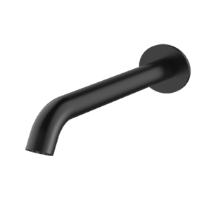 Axus Round Wall Mounted Spout 220mm Matte Black
