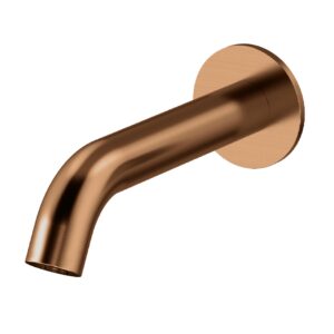 Axus Round Wall Mounted Spout 150mm Spout Brushed Rose Gold