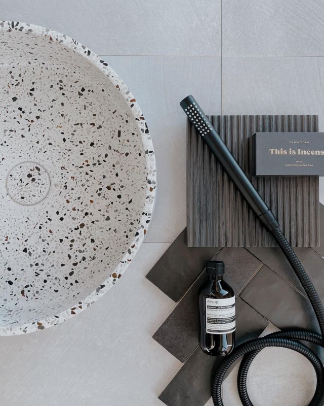 We LOVE Terrazzo & our latest arrival into our Bunbury and Busselton stores has our whole team swooning 🖤 Meet Terrazzo Circle (pictured here in the Como colourway) This range is the perfect way to inject the terrazzo trend into your space without overcommitting to the look. All basins come with matching pop up wastes and a 5 year warranty. Available to order now!